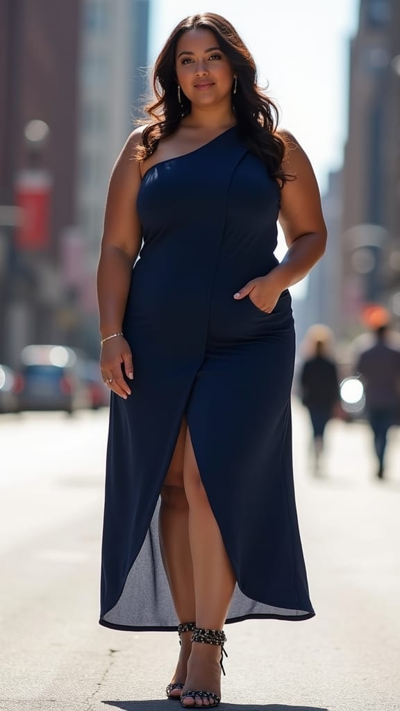 15 Thick Girlfriend Summer Outfits to Slay 15 asymmetrical dress summer styling