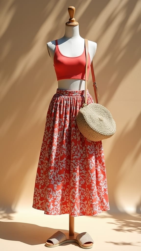 15 Summer Outfit Ideas 13 bold prints solid pairings