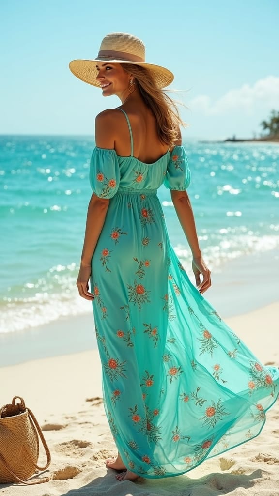 15 Summer Vacation Outfits 1 breezy maxi dress essentials