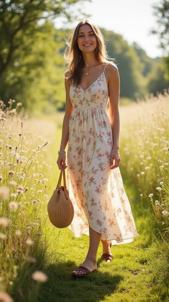 15 Summer Outfits for Teens to Keep It Fresh 2 breezy sundress chic sandals