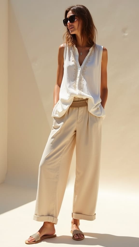 15 Modest Summer Outfits for a Chic Look 15 breezy tunic with linen