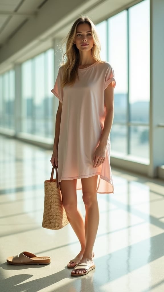 casual airport outfit combo