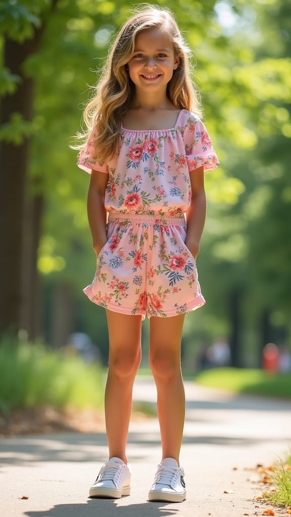 15 Summer Outfits for Teens to Keep It Fresh 5 casual romper and sneakers