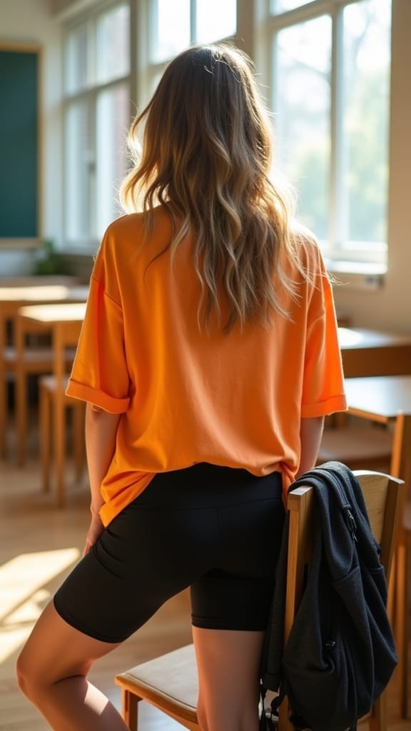 15 Summer School Outfits for Comfort 2 comfy oversized tee shorts