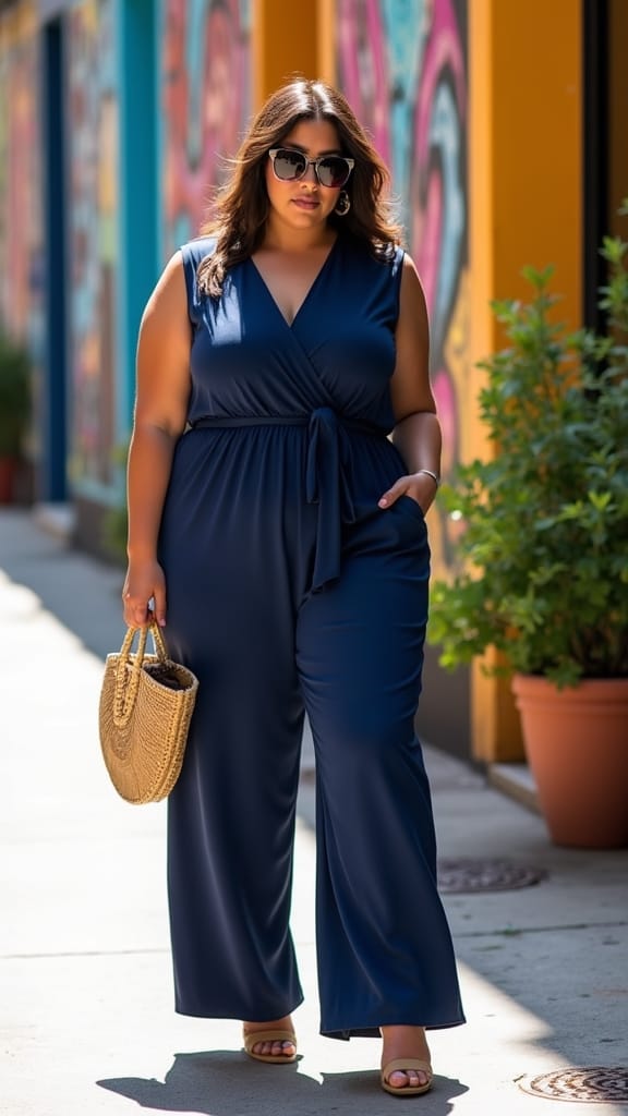 15 Plus Size Summer Outfits 6 effortless summer jumpsuit styling