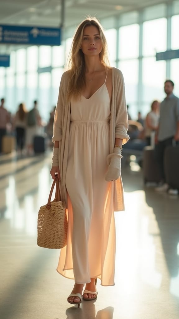 effortless travel outfit choice