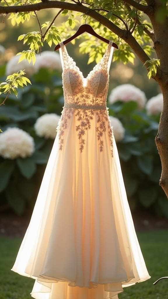 elegant embroidered summer dress