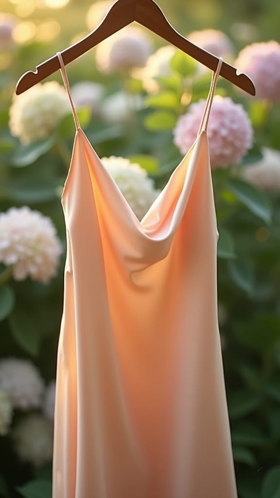elegant satin slip dress