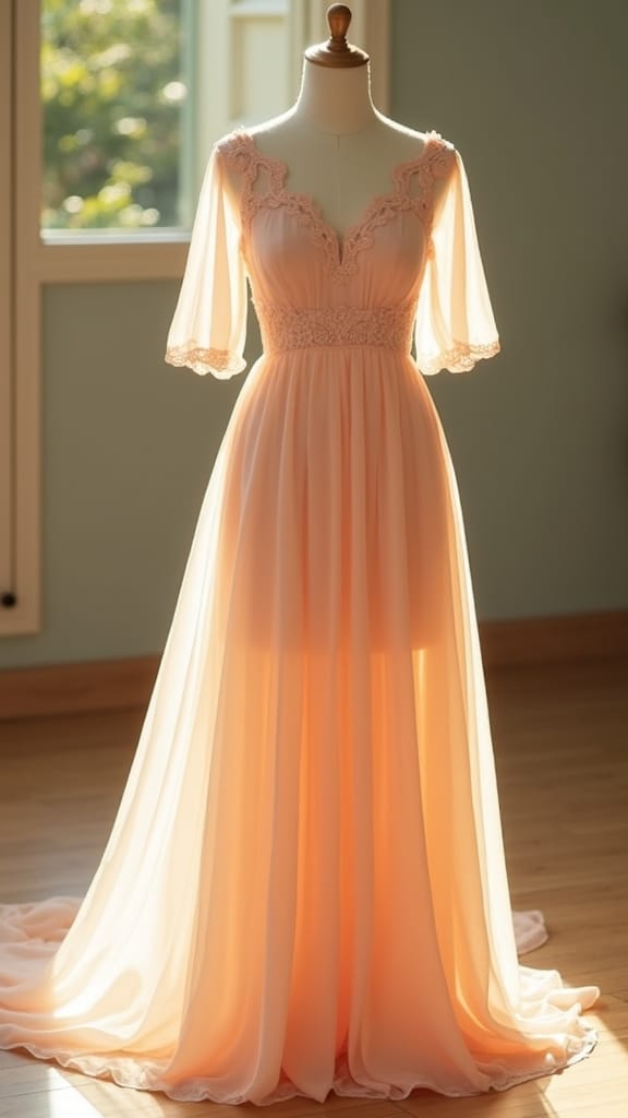 elegant summer chiffon dress