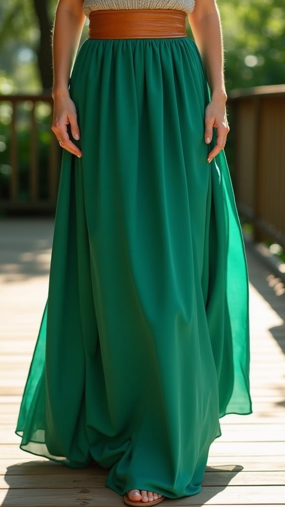 15 Long Skirt Outfits for Summer 5 maxi skirt elevated styling