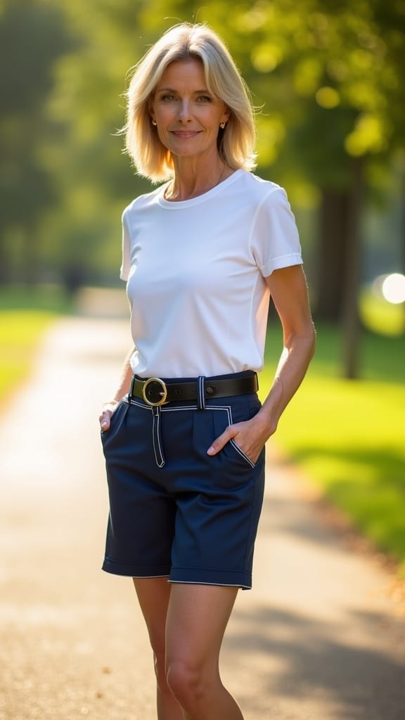 15 Summer Outfits for Women Over 40 13 sporty chic summer outfit