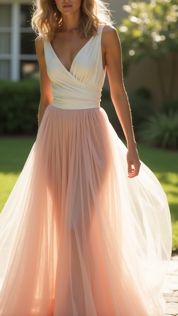 15 Long Skirt Outfits for Summer 15 structured elegance with tulle