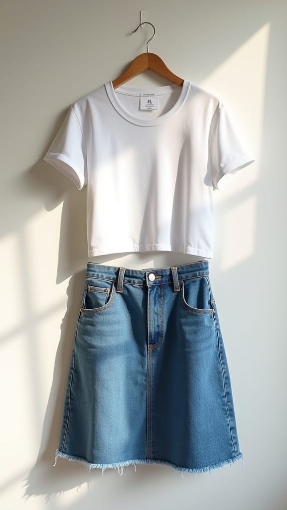 15 Summer School Outfits for Comfort 4 stylish denim skirt ensemble