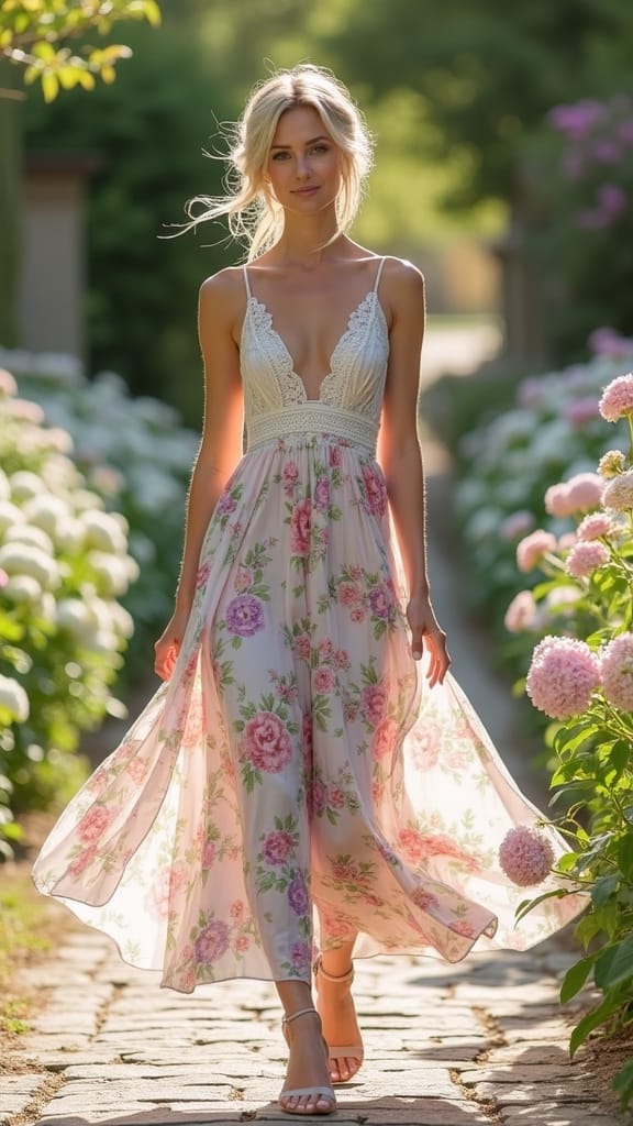 summer floral midi elegance
