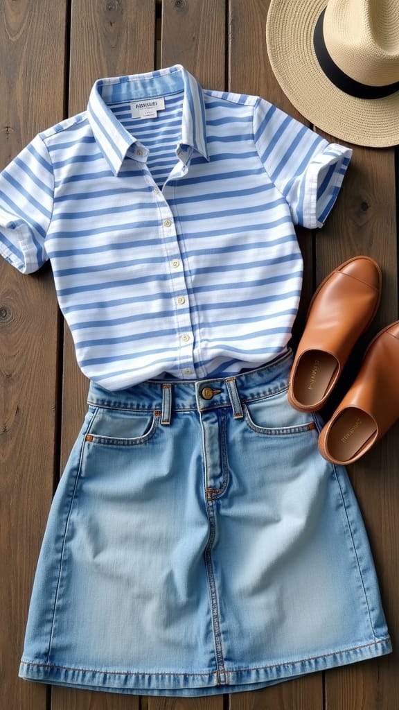 15 Preppy Summer Outfits for a Fresh Look 14 timeless striped denim style