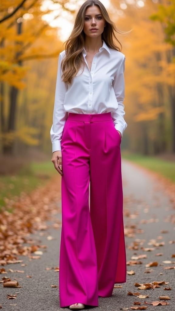 20 Chic Pink Fall Outfits 2 bold fall outfit combination