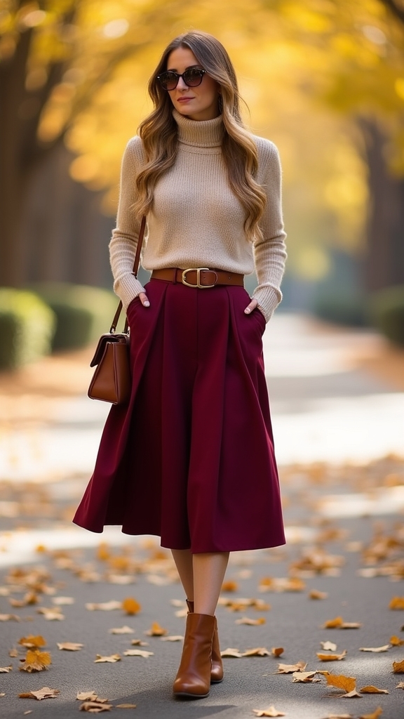 20 Chic Fall Long Skirt Outfits 10 chic cozy autumn outfit