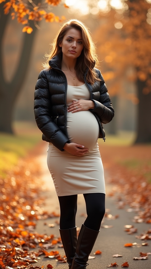 20 Cozy and Chic Fall Maternity Outfits 18 chic maternity winter outfit