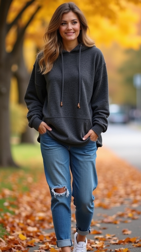 20 Chic Fall Jeans Outfits 18 cozy casual fall outfit