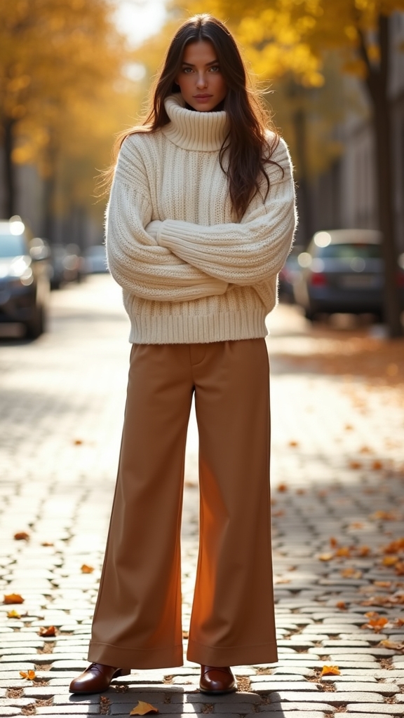 cozy chic sweater outfit