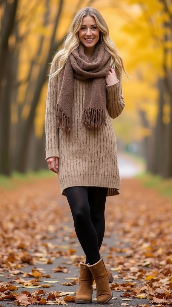 cozy chunky knit outfit