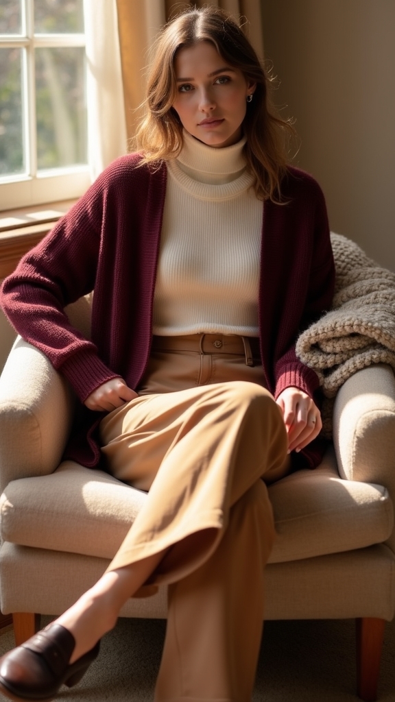 20 Cozy Fall Outfits for Lazy Days 6 cozy sophisticated fall outfit