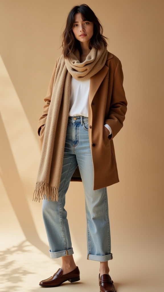 20 Cozy and Chic Baggy Fall Outfits 4 oversized blazer relaxed denim