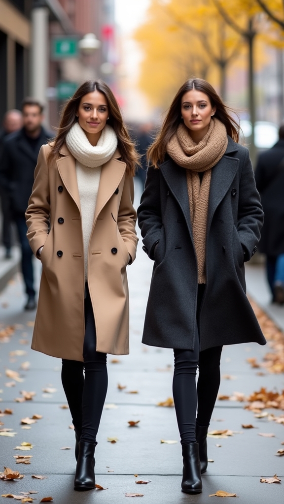 oversized scarf trench coat