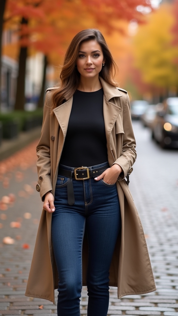20 Chic Fall Jeans Outfits 19 polished fall outfit combination