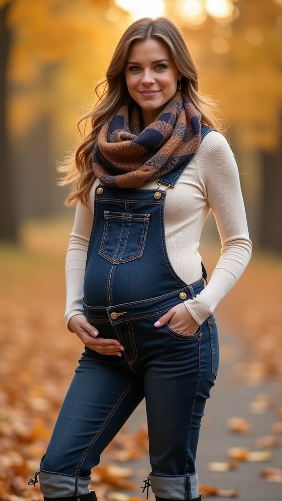 20 Cozy and Chic Fall Maternity Outfits 7 sustainable fall maternity fashion